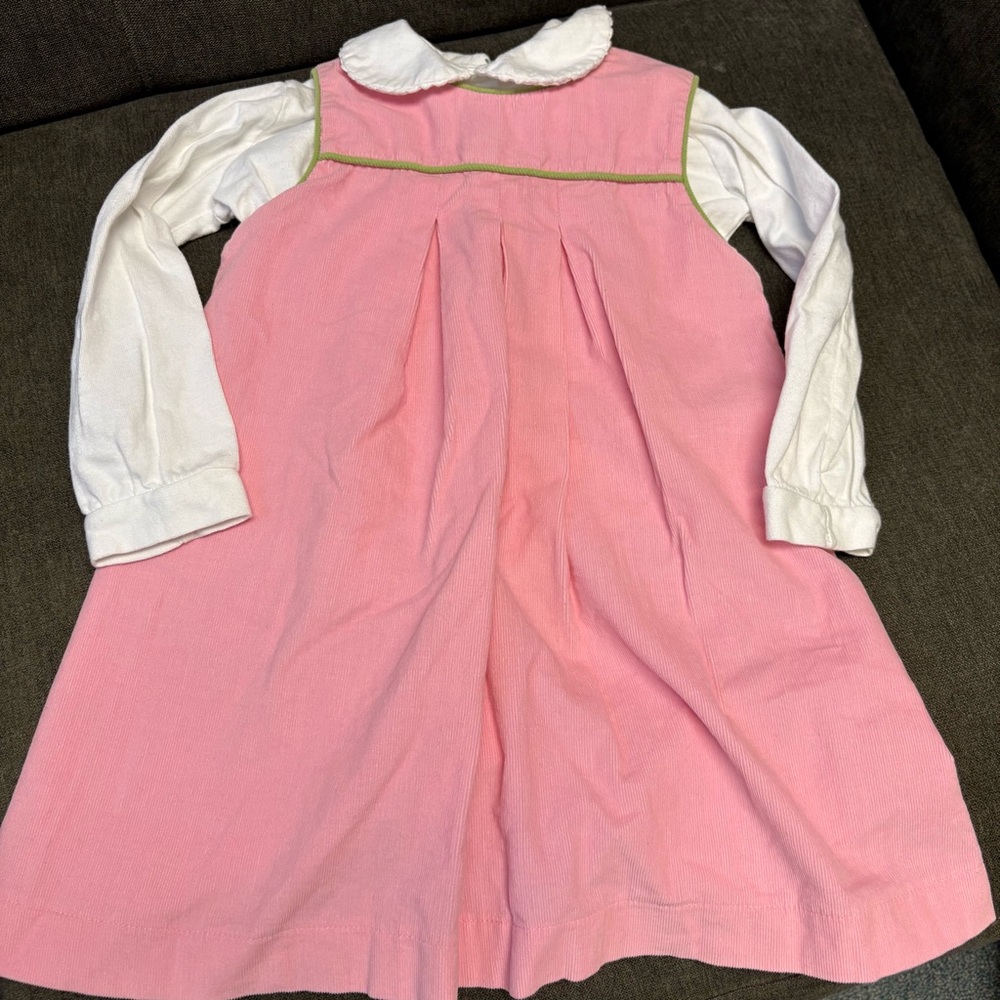 Pink Corduroy Classic Dress